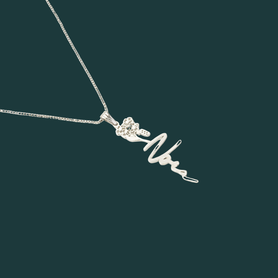 Flower Name Necklace