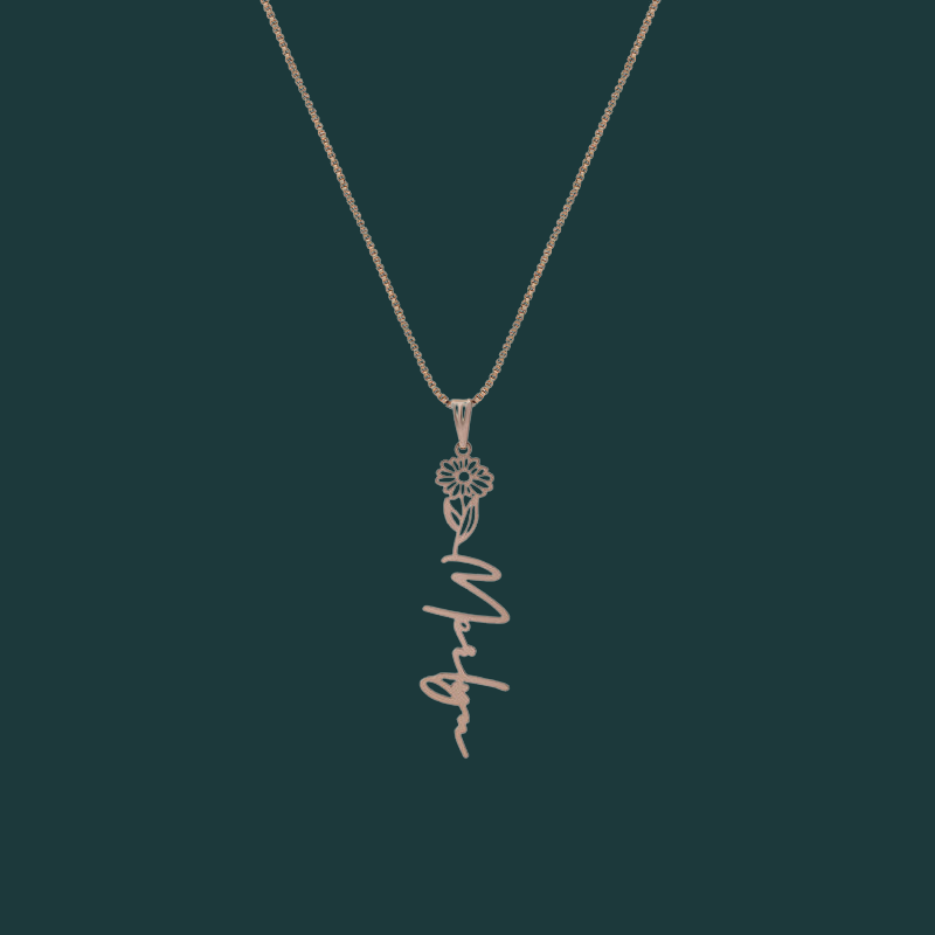 Flower Name Necklace - Image 3